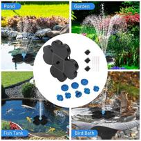 Garden Decoration Floating Fountain Decorative Garden Water Pump 8 Interchangeable Nozzles Built-in Filter System China Mainland
