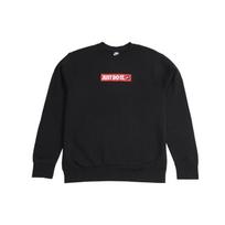 Nike JDI Printing Fleece Lined Athleisure Casual Sports Black Round Neck Pullover Black Men's BV5090-010 XL