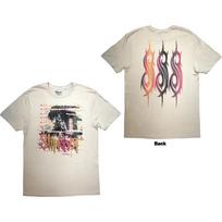 Slipknot Unisex T-Shirt: 25th Anniversary Inlay (Sand) (Back Print) (Large) 2XL