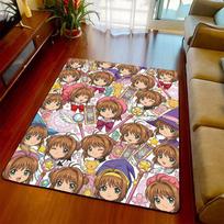 Cardcaptor Sakura Carpet Rug Anime Floor Mat Soft Surface Anti Slip Bottom for Living Room Bedroom Decor -QJY 60x90cm