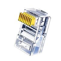 Cat6 RJ45 Gold-Plated Ethernet Cable Connector 50-piece Pack