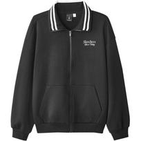 Skechers Life Series Comfortable Full Zip Versatile Long Sleeve Jacket Men jackets Carbon-Black L324M026-0018 M