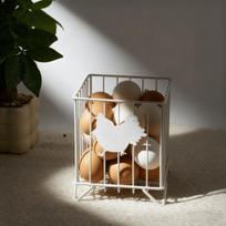 Fashion Iron Egg Storage Basket Large Capacity Creative Coffee Capsule Holder Hollowed-out Storage Cup Home Decor