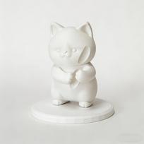 1pc Adorable Cat Base Pen Holder, Kitten Shape Desktop Stationery Organizer for Pens Markers, Decorative Desk Accessory