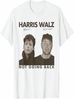 Harris Walz Not Going Back 80s Retro Photo 2024  T-Shirt S įvairiaspalvis