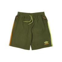 Men's adidas originals x PALACE Crossover SS22 Stripe Logo Straight Shorts Green HM9194 M