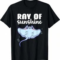 Ray Of Sunshine Stingray Manta Ray Kawaii T-Shirt S