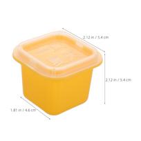 Large Square Ice Cube Mold with Lid Easy Release Ice Tray for Cocktails Beverages Jelly Chocolate Soap Making geltona