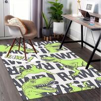 Rawr! Dinosaur Chair Mat - Home Decor,Office Rug,Suitable for bedrooms,living rooms,and various other rooms.0109080A 100cm x 120cm