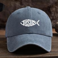 Fishbone printed baseball cap fashionable and versatile hiphop Unisexs and Womens street personality simple duckbill cap Adjustable