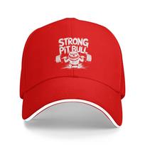 Summer Funny Strong Deadlift Bodybuilding Pitbull Baseball Cap  Running Hippie Classic Design Sun Trucker Hat Baseball Caps One Size