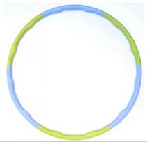 Masažinis gimnastikos lankas Sportbay® FIT+ (1,5kg) (Spalva: Žalia/pilka)
