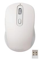 ELECOM Wireless Mouse, Silent, Rechargeable, OSMOD Six, Bluetooth (2.4GHz and 2.4GHz compatible), Supports 2 Devices, Multi-Pairing, 6 Buttons, White