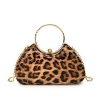 Universalus leopardo rašto rankinukas, atsparus vandeniui, didelės talpos, moteriškas, retro stiliaus, su grandinėle, daugiafunkcis, PC, šaunių merginų delninė, darbui ruda