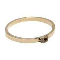 COACH Crystal C-embossed Brass Bracelet Women's Gold auksas