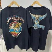 Steve Miller Band Shirt Steve Miller Band Tour 77 2 Side Black T-shirt S-5XL S