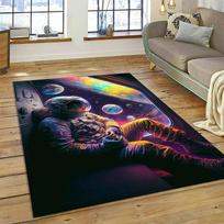 Astronaut Universe Spaceman Outer Space Cartoon Carpet Rug for Home Living Room Bedroom Sofa Doormat Decor,Area Rug Decoration 40x60cm 16x24 inch