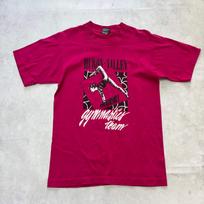 Vintage T Shirt Mens XS Pink Single Stitch Graphic Print 90s Gymnastics XXXL