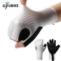 GTUBIKE Summer Breathable Half Finger Cycling Gloves Ultralight Road Bike Gloves Anti-Slip Silicone Pad Cooling Sport Gear XL juoda