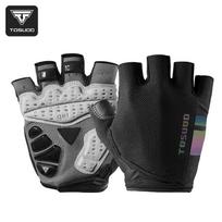 TOSUOD Half Finger Cycling Gloves Anti-slip Shock-absorbing Wear-resisting Breathable Cycling Professional Fitness Sports Gloves XXL mėlyna/juoda