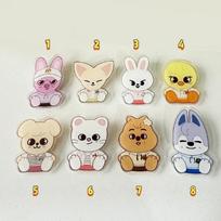 8pcs Stray Kids SKZOO Cute Character Acrylic Pin, Cartoon Kpop Brooch for STAY Fans, Aesthetic Badge for Backpack, Clothing & Accessories 8pcs