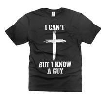 Mens Jesus christ t-shirt i know a guy shirt cross faith bible christian tshirt M