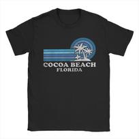 Unisex Cocoa Beach Florida Surf Tropical T Shirt FL Cotton Tops Funny Short Sleeve Round Collar Tees Plus Size TShirts S