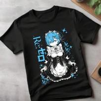 Re Zero Shirt, Re Zero T-Shirt, Emilia, Ram, Subaru,Anime Tee, Waifu, Kawaii S