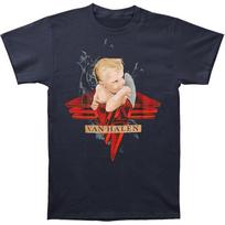 VAN HALEN cd cvr 1984 BABY SMOKING Official BLUE SHIRT LRG New II diver warning S