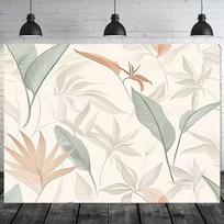 2D Minimalist Watercolor Palm Leaves Photography Backdrop 47.2x31.5inch/120*80cm