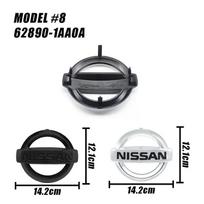 for Nissan Qashqai X-Trail Tiida Sunny Juke Teana Sentra Patrol Micra Leaf 3D ABS Car Front Grill Emblem Rear Trunk Logo Badge black