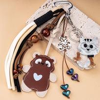Red Panda Mimi Keychain & Woven Rope Pendant Set