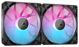 CORSAIR iCUE LINK RX140 RGB Starter Kit 140mm PWM PC Case Fan Dual Pack (iCUE LINK System Hub Included) Black CO-9051020-WW