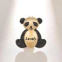 Bo Xin Yun Cartoon Panda Zircon Brooch - Cute & Creative Clothing Accessory Corsage Gift Pin