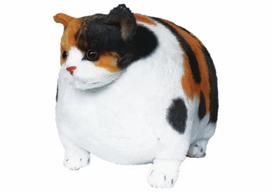 Lead Futocchi Zoo Cat Plush Toy - Calico Cat