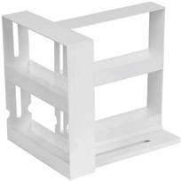 2-Tier Rotating Spice Rack - Multi-Function Slide Out Storage Shelf for Kitchen Cabinet, Cupboard and Countertop Organization