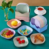 10pcs Snack Plate Macaron Fruit Cookie Cake Storage Tray Kitchen Accessories