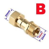 360 Degree Rotary Pressure Cleaning Hose Joint M22-14/15 Anti-Winding Solid Brass Spray Gun Adapter