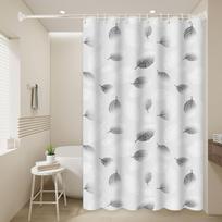 1pc fresh green leaves Popular Shower Curtain Waterproof PEVA Botanical Bathroom Decor (as the picture,80*180cm)