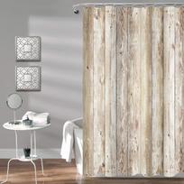 Farmhouse Rustic Shower Curta Bathroom,Vintage Brown Wood Barn Door Country Home Decor Plank Wall Texture Bathroom Curtain (as the picture,W90xH180cm-35x70in)