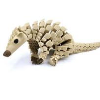 3D Printed Articulated Pangolin Sculpture Unique Interlocking Plate Animal Model Home Office Desk Ornament
