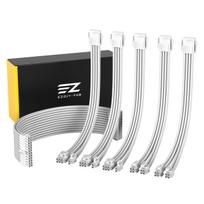 EZDIY-FAB PC Power Extension Sleeved Cable, 18AWG High-Performance Copper Core, Compatible with ATX3.03.1, 24-pin8-pin CPU6+2-pin GPU Extension