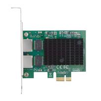 Xiwai Dual Port 2.5Gbps 2500Mbps - PCI Express 1x PCI-E GBE Gigabit 1000Mbps Ethernet LAN Controller Cable Network Adapter for Desktop Motherboards