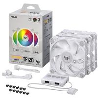 ASUS TUF Gaming TF120 120mm ARGB Fan 3-in-1  High-Performance Fluid Dynamic Bearing (FDB)  Dual-Layer LED  Aura Sync  High Airflow  PWM Fan Control