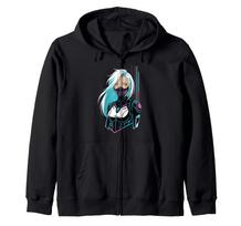 Manga, anime, cyberpunk, girl wearing a mask, sci-fi, futuristic girl, zip-up hoodie