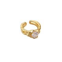 Copper Vintage Crystal Love Ring Opening Opening Finger Ring  Party Favors auksas