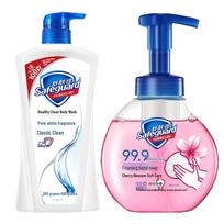 Safeguard Pure White Body Wash & Cherry Blossom Hand Wash Set