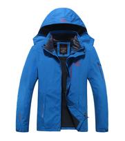 Plus Size Men's Spring Outdoor Windbreaker Mountaineering Jacket with Fleece 5XL