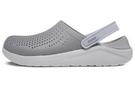 Crocs LiteRide Flash Shoes Smoke Grey White Sandals 204592-06J 36-37