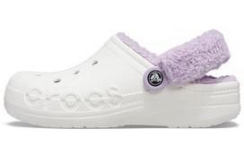 Crocs Classic Baya Lined Fuzz Strap Clog 'White Lila' 206633-577 37-38